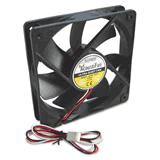 AcoustiFan™ DustPROOF fans - ultra quiet dust proof computer fans. Image shows single black 120mm PC fan. Click for more details.